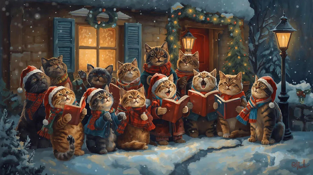 Cat Carolers 1