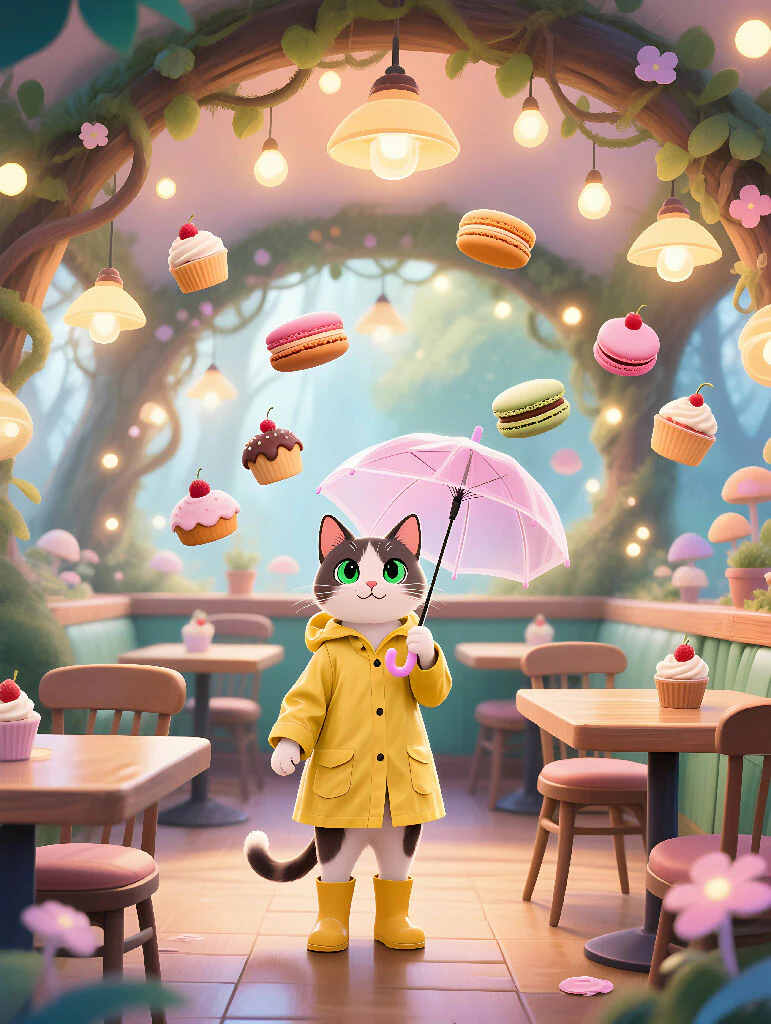 Cat in the Raincoat Cafe