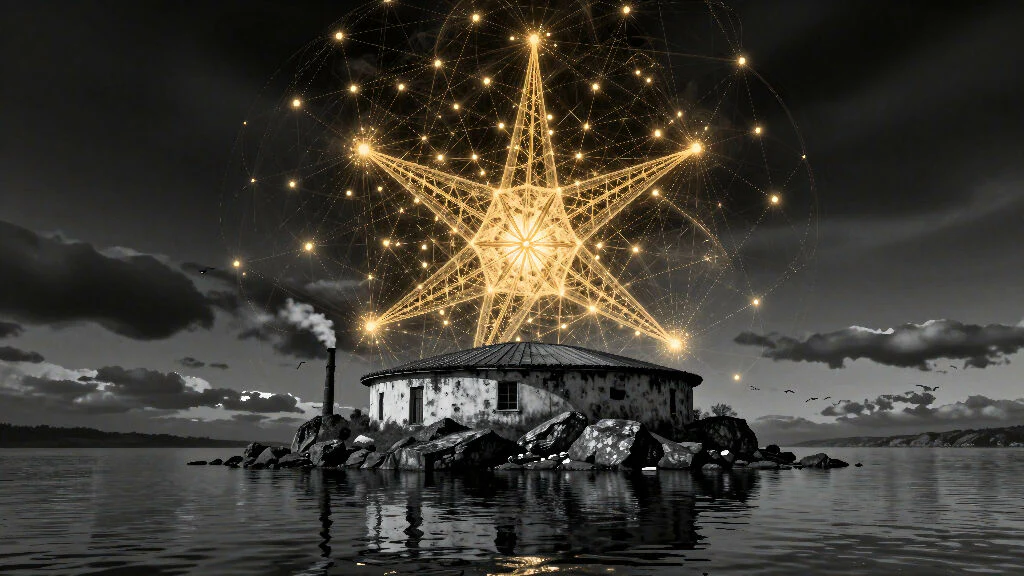 Celestial Star Over Abandoned Island