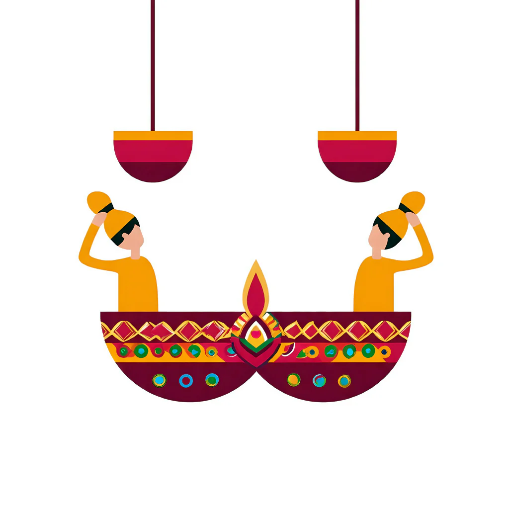 Ceremonial Flamekeepers in Twin Boats