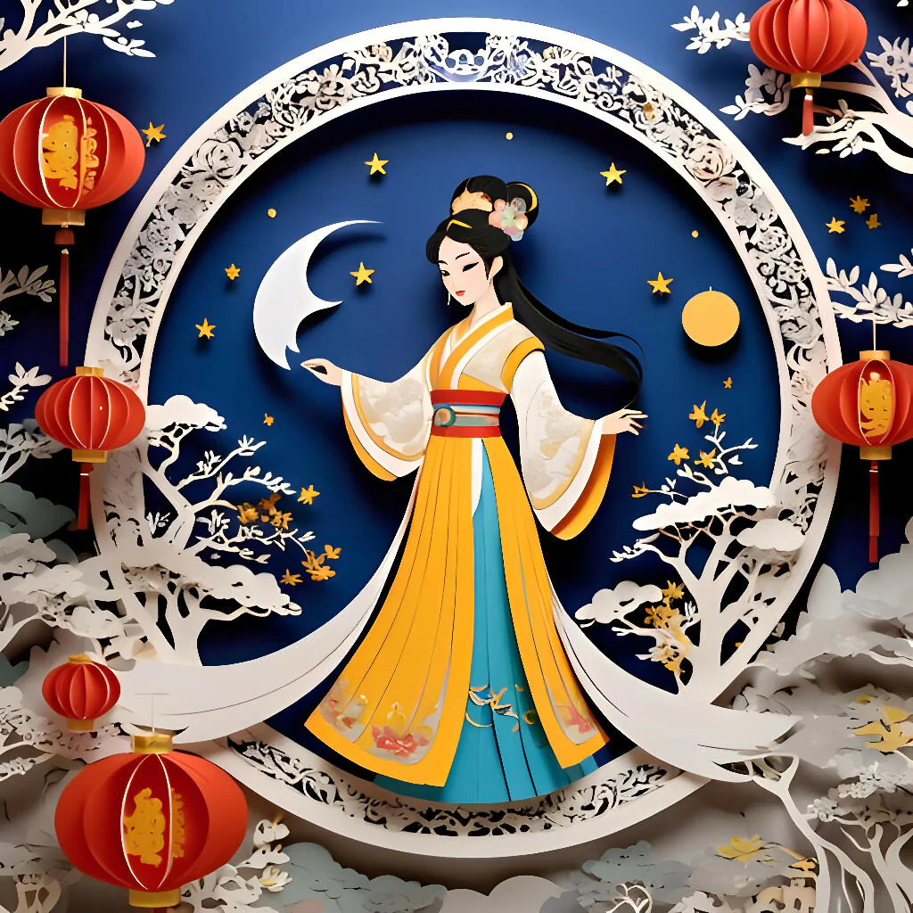 Chang'e Paper Cut Art