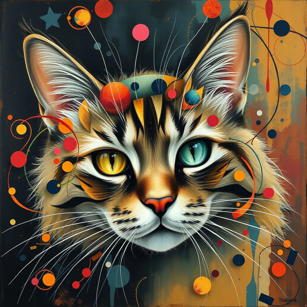 Chat aux yeux vairons
