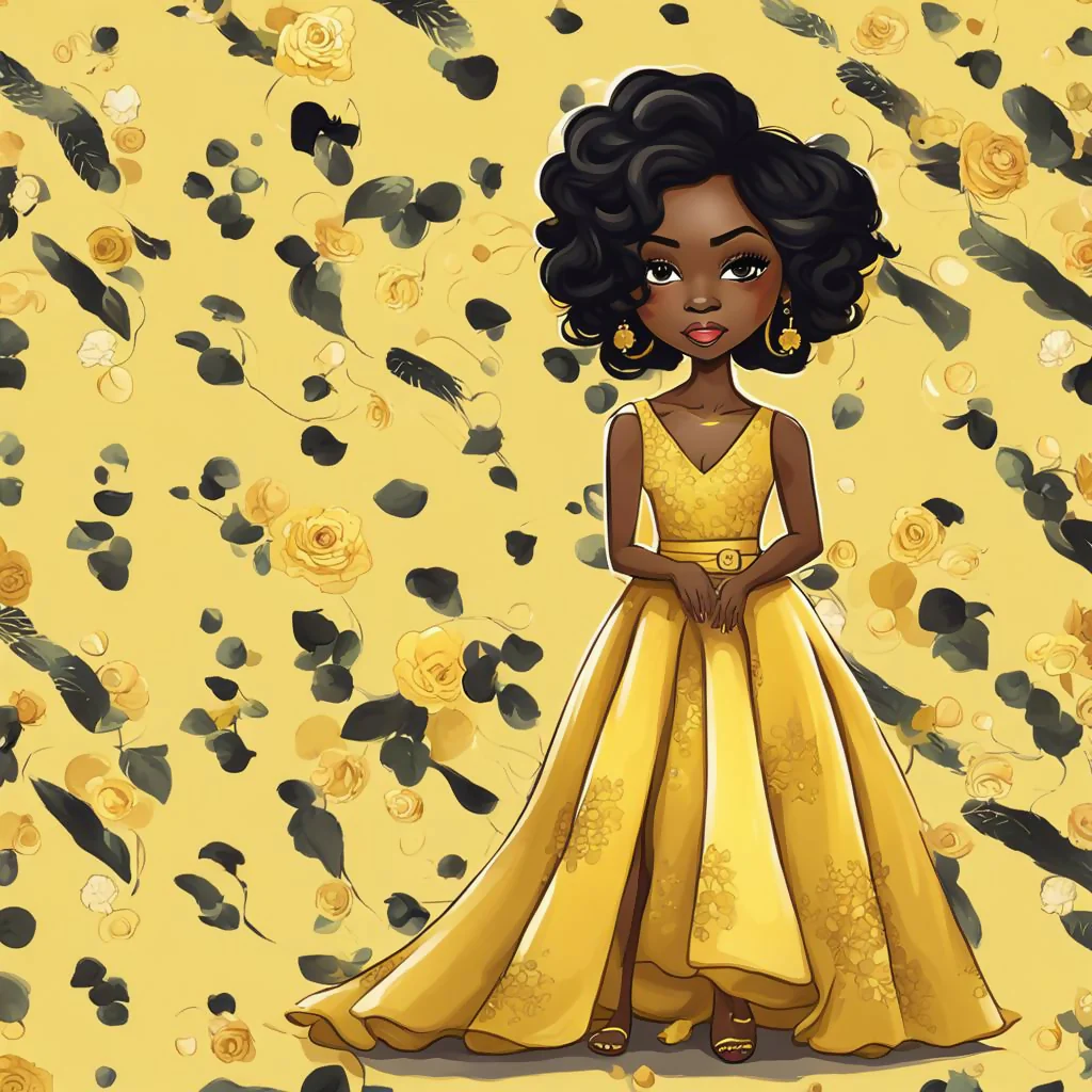 Chibi girl with yellow dress
