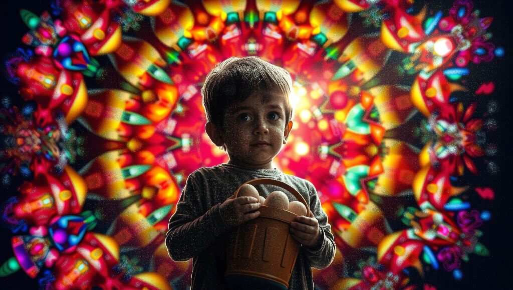 Child Holding Easter Basket
