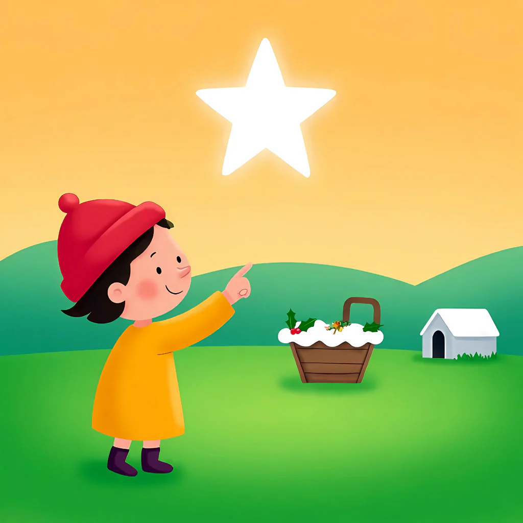 Child’s Christmas Star – Holiday AI Art
