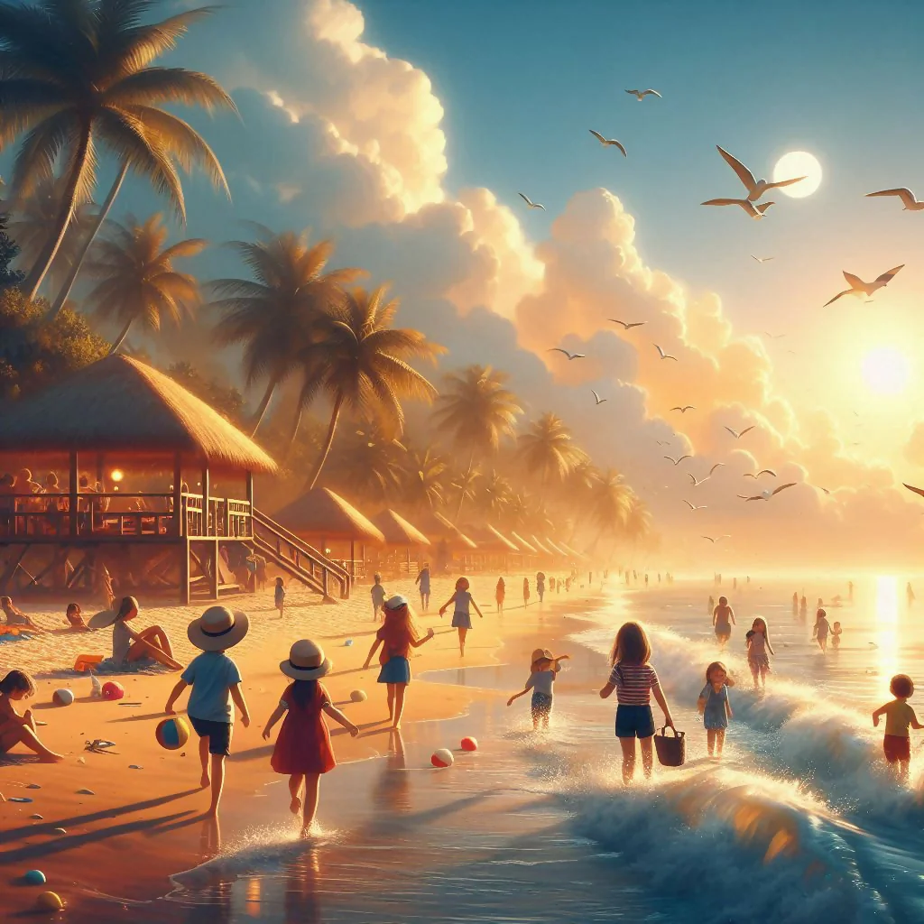 Children at the beach