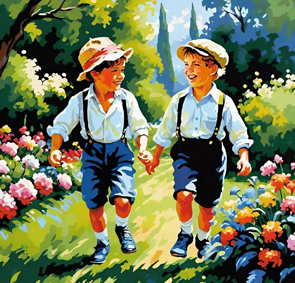 Children on the gardens