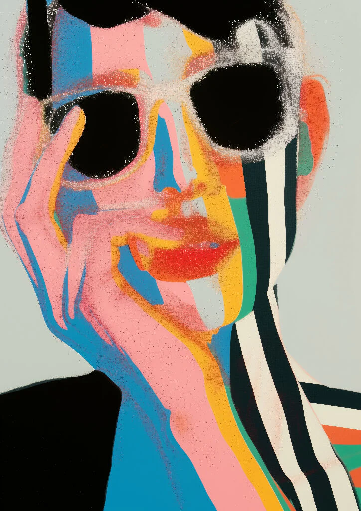 Chromatic Gaze – Abstract Portrait
