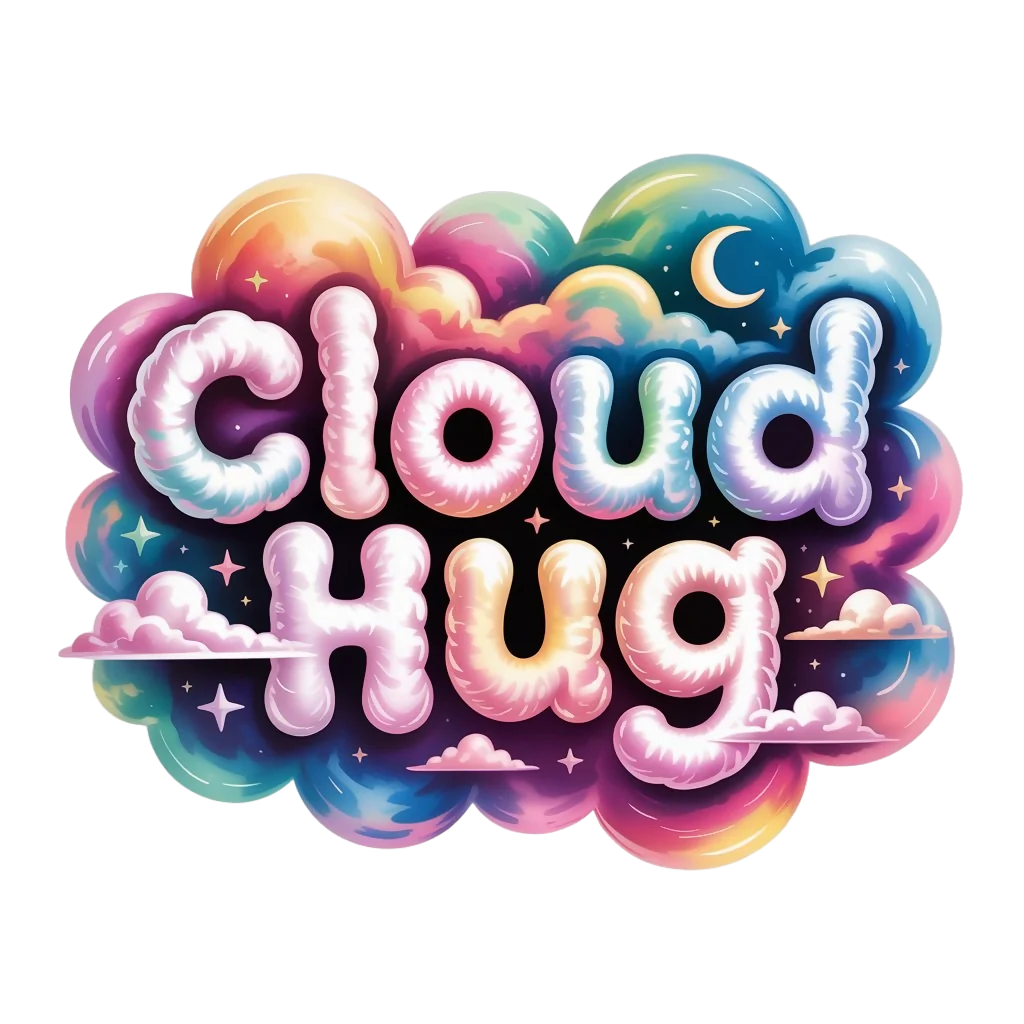 Cloud Hug – Dreamy Abstract Cloud Lettering Design