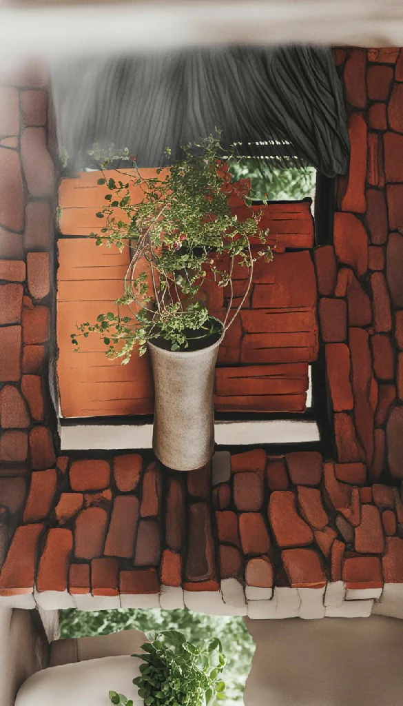 Collage: Plant Brick Home Hair