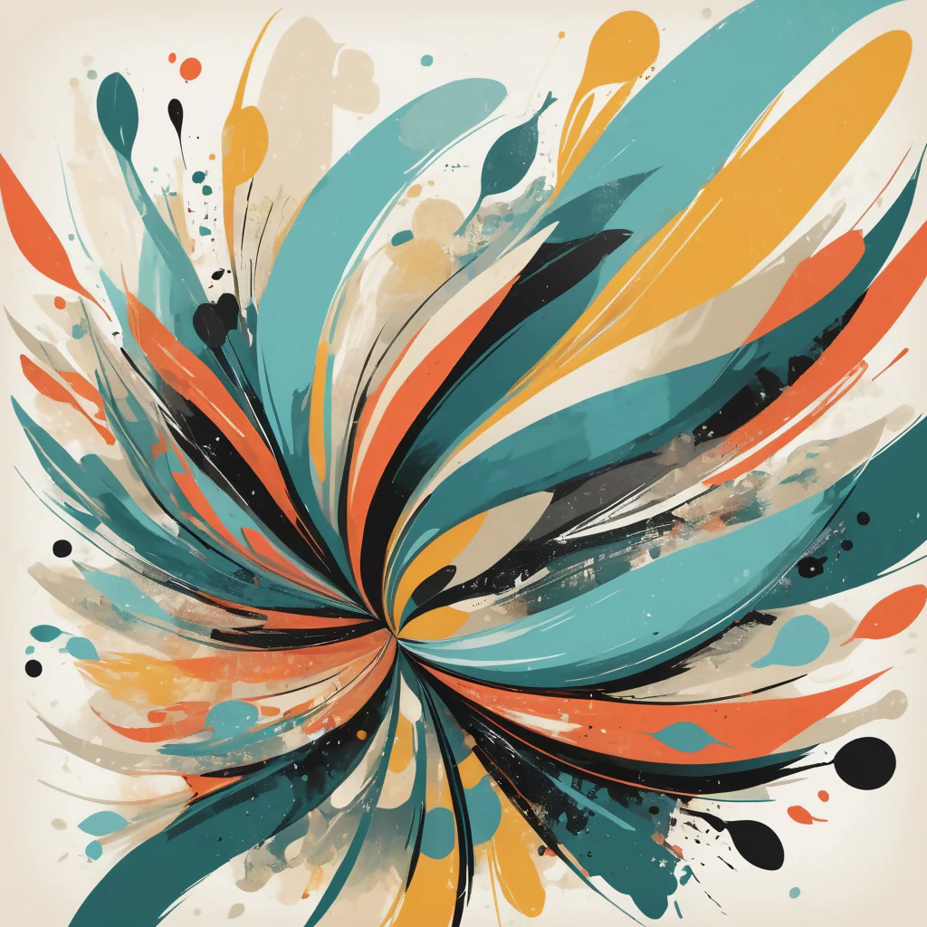 Colorful Abstract Burst" - Image 4