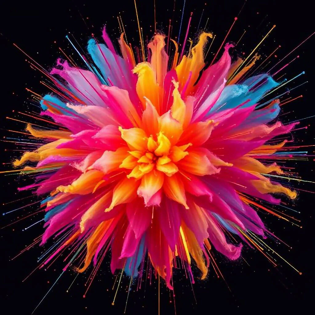 Colorful Dynamic Paint Splashes No. 6