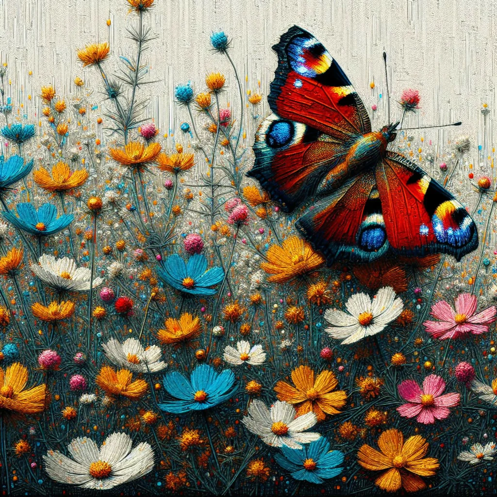 Colorful Red Butterfly