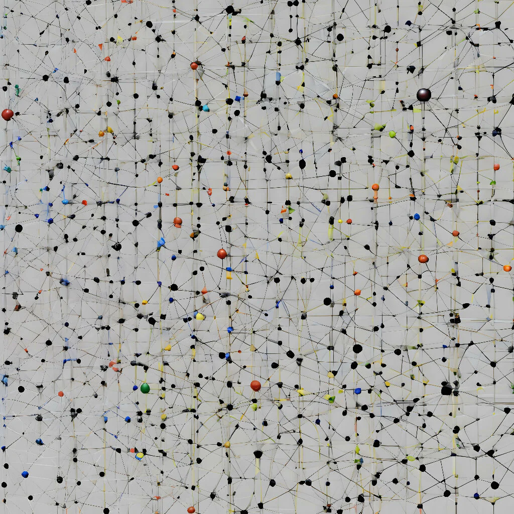 Complex Network of Colorful Dots