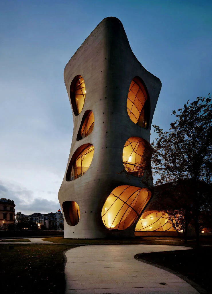 Concrete Lighthouse in the City: A Modern Monument - Image 8