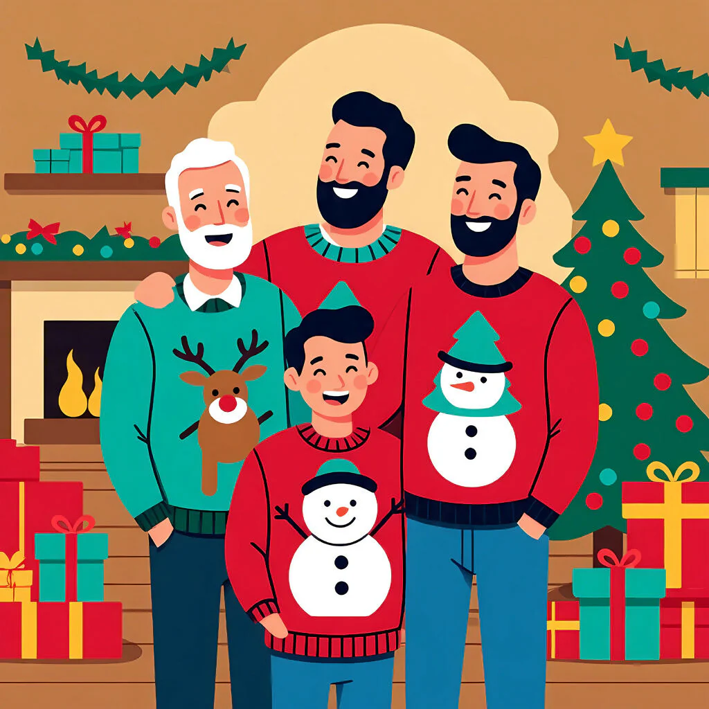 Cozy Christmas Togetherness – Holiday AI Art