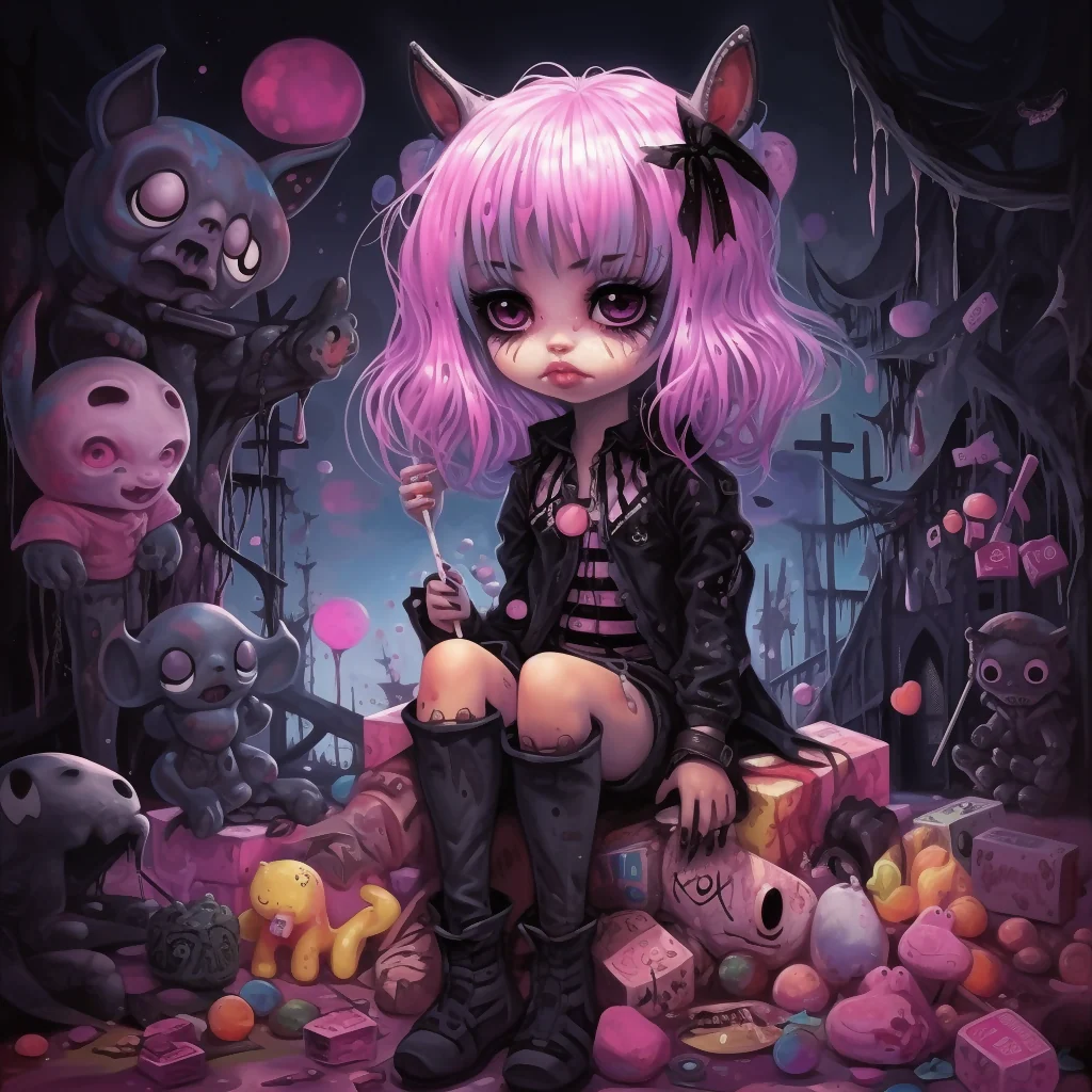 Creepy cute girl