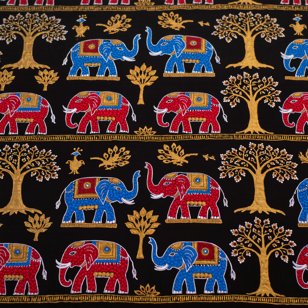 Crimson Grove – Gond Tribal Print - Image 3