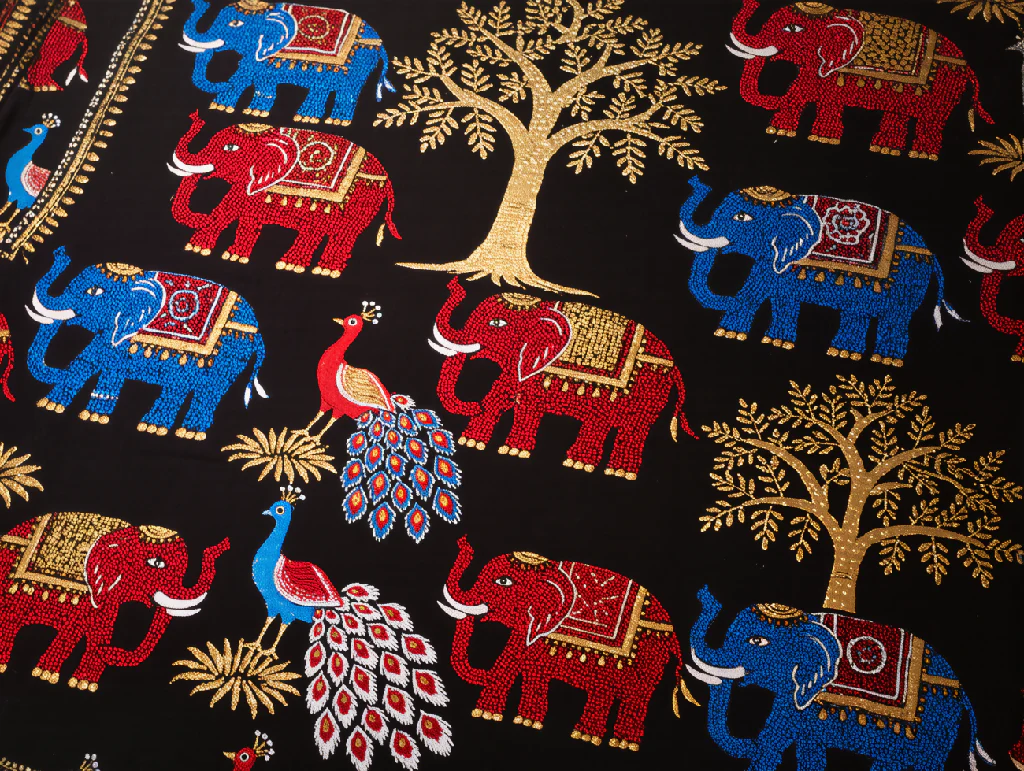 Crimson Grove – Gond Tribal Print - Image 5