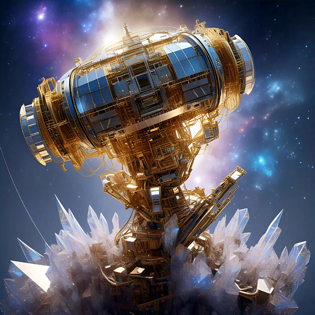 Crystal Nexus: Surreal Sci-Fi Sanctuary