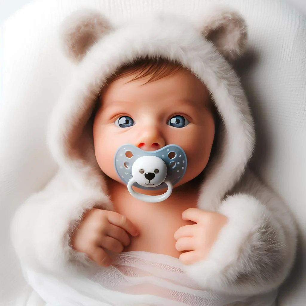 cute baby with pacifier