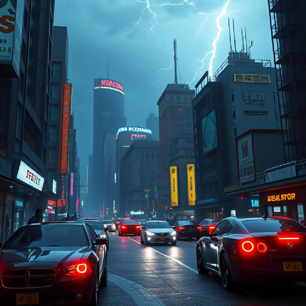 Cyberpunk city 3D