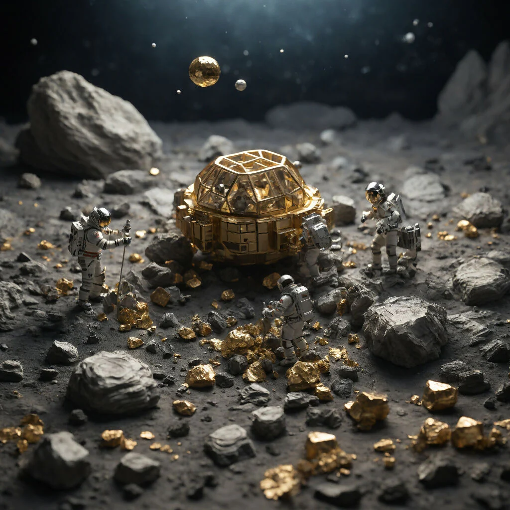 Default A miniature depicting a futuristic scene where01