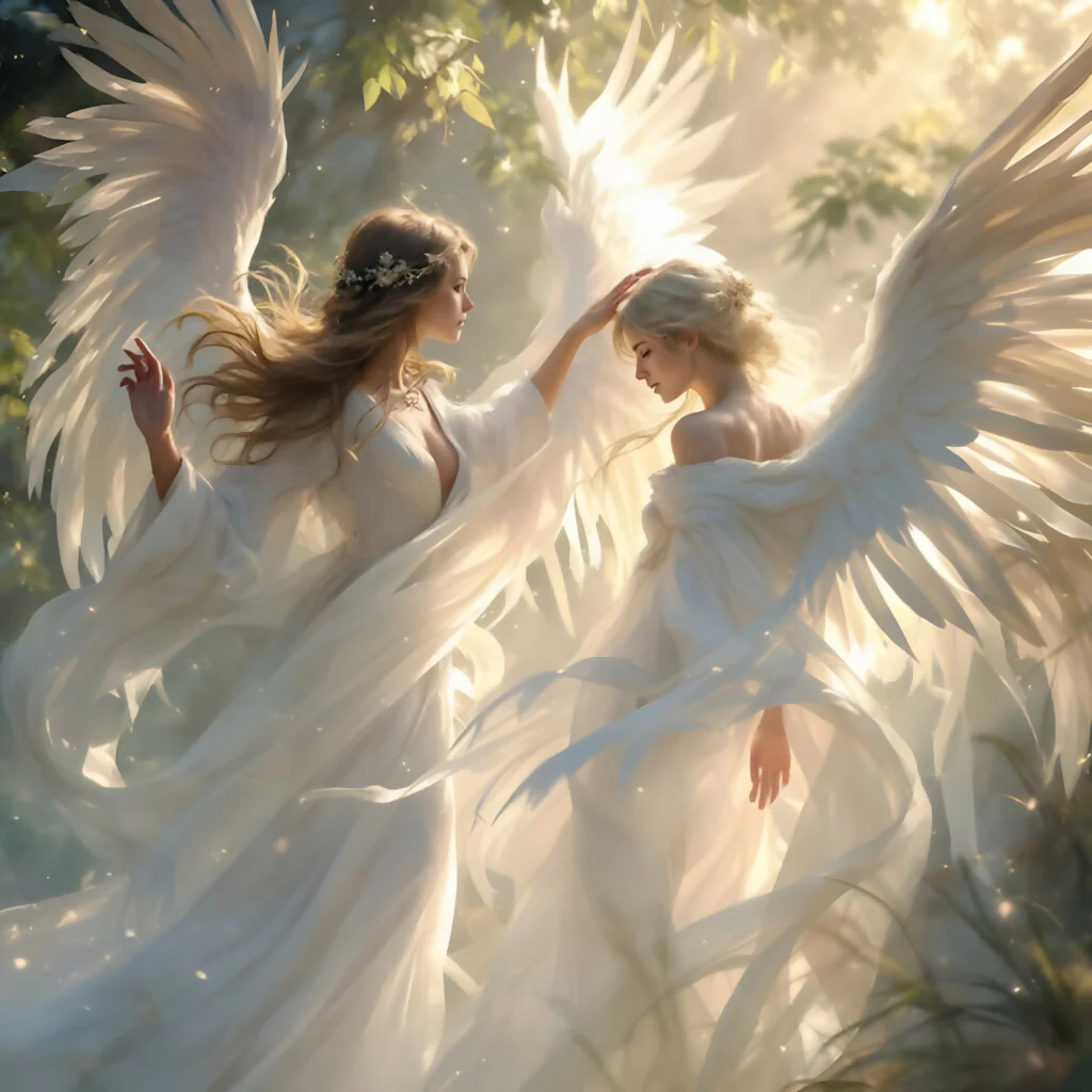 “Divine Blessing: The Anointed Grace of Angels”