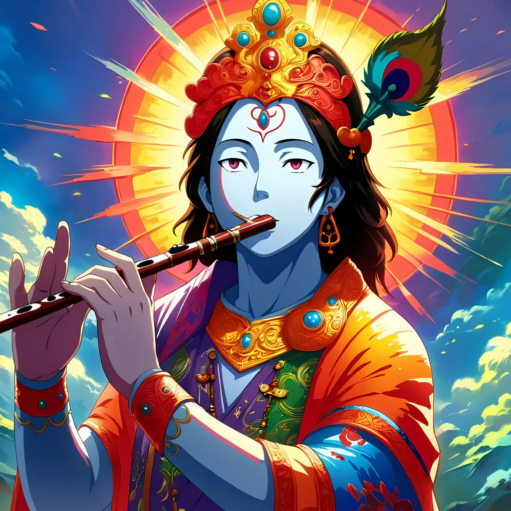 Divine Melody: Portrait of Krishna’s Grace