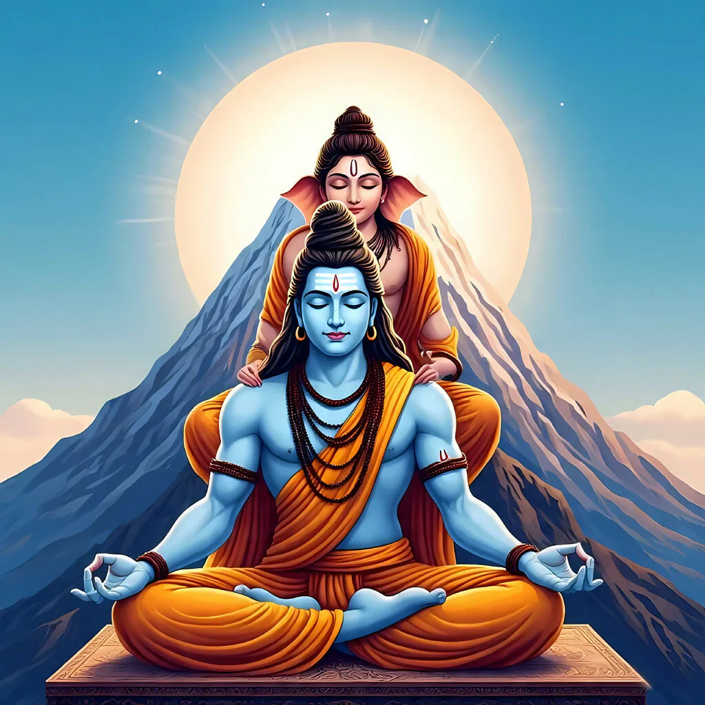 Divine Serenity of Shiva Parvati