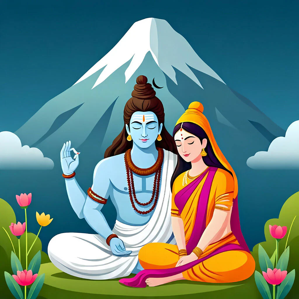 Divine Union of Shiva and Parvati