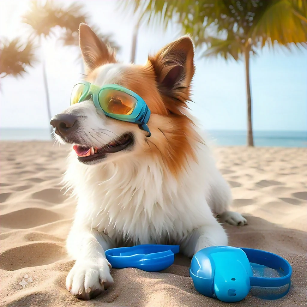 Dog AI Beach Relax