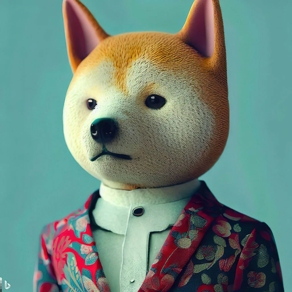 Dog in a suit