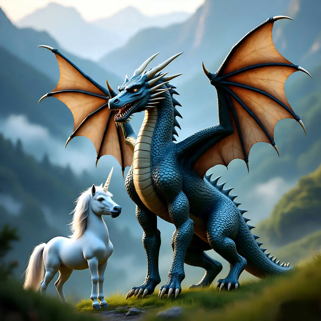 Dragon and Unicorn in Mystic Valley