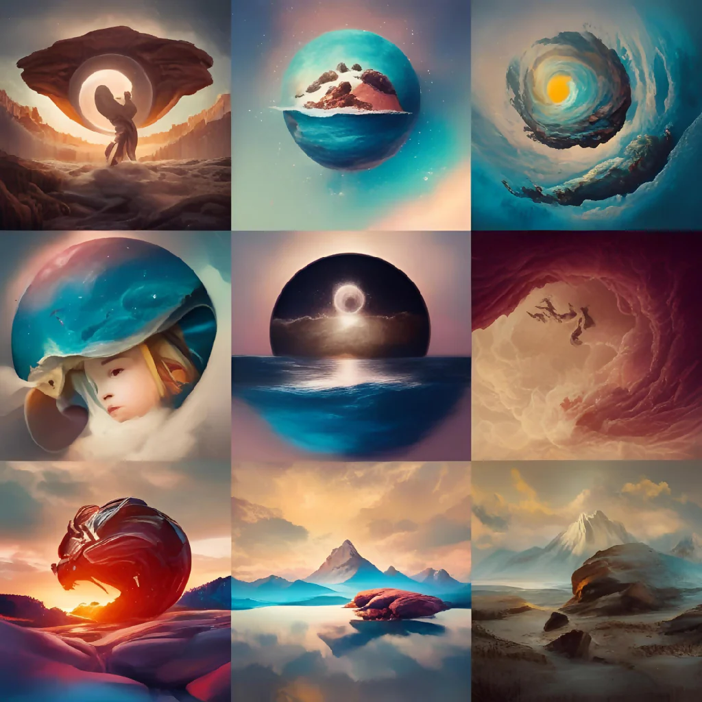 Dreamscape cosmic digital paintings