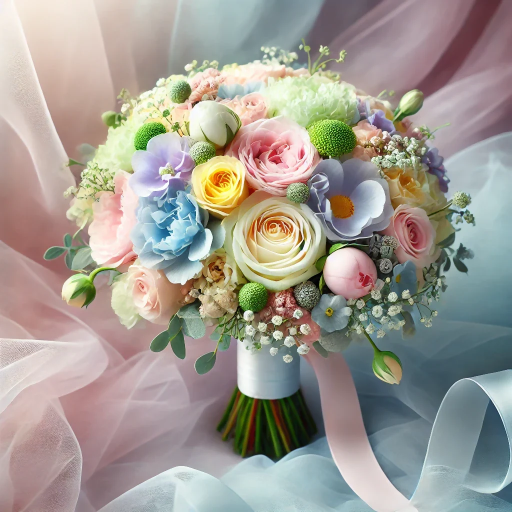 Dreamy Bridal Bouquet in Pastels