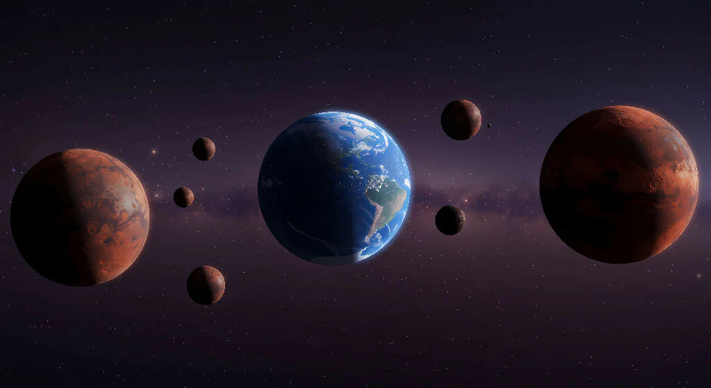 Earth and Mars: Symbiosis