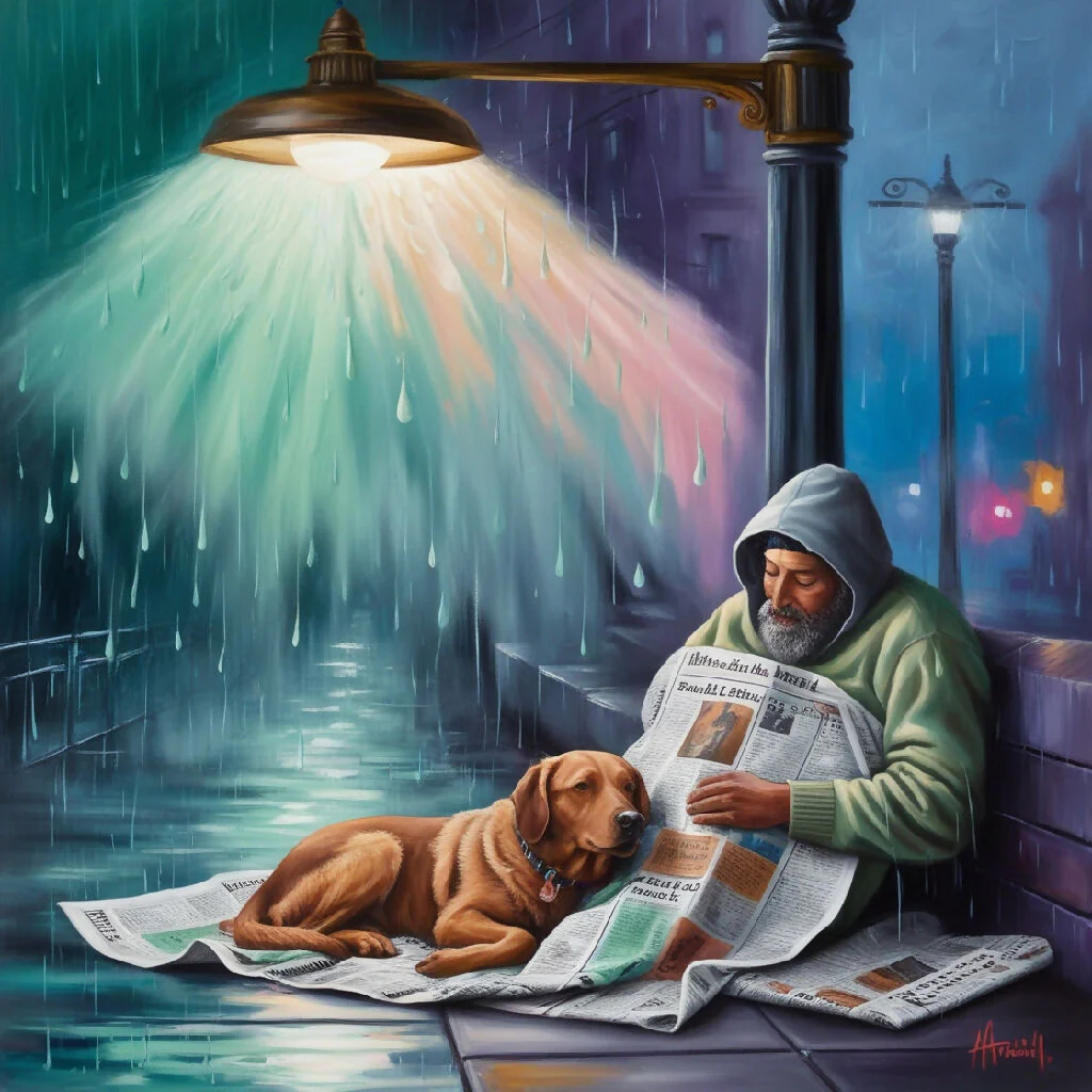 Echoes of Hope Under the Sodden Lamp