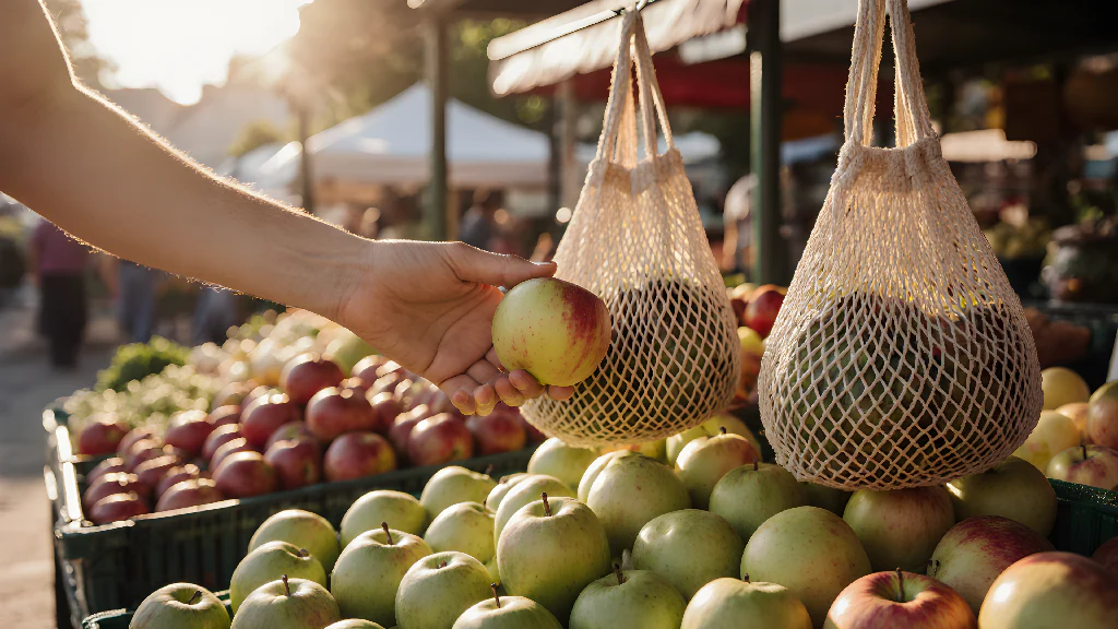 Eco-Friendly Farmers' Market Shopping Experience
