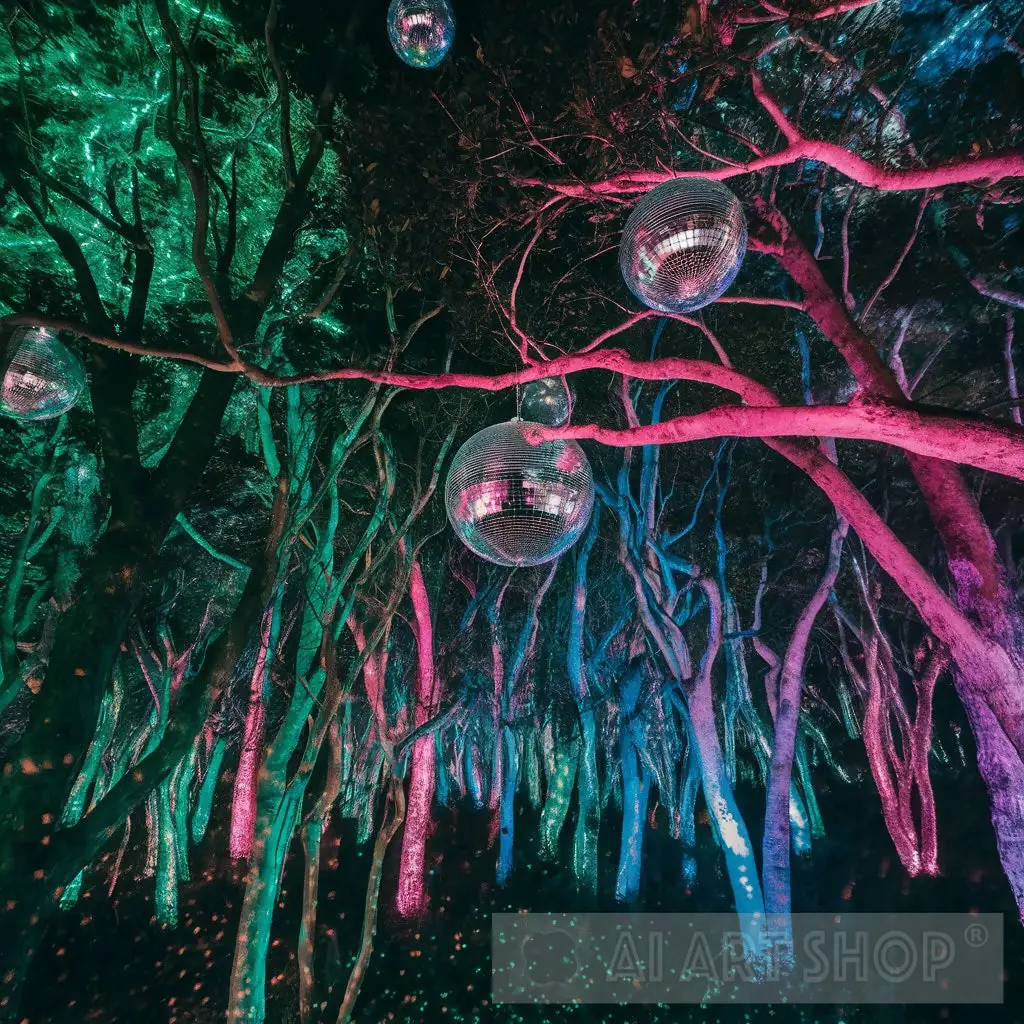 Electric Eden: A Glowing Night Forest Fantasy - Image 2
