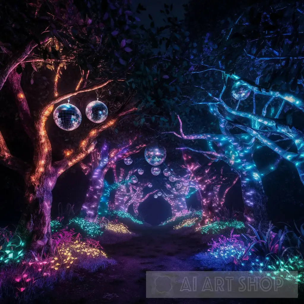 Electric Eden: A Glowing Night Forest Fantasy - Image 3