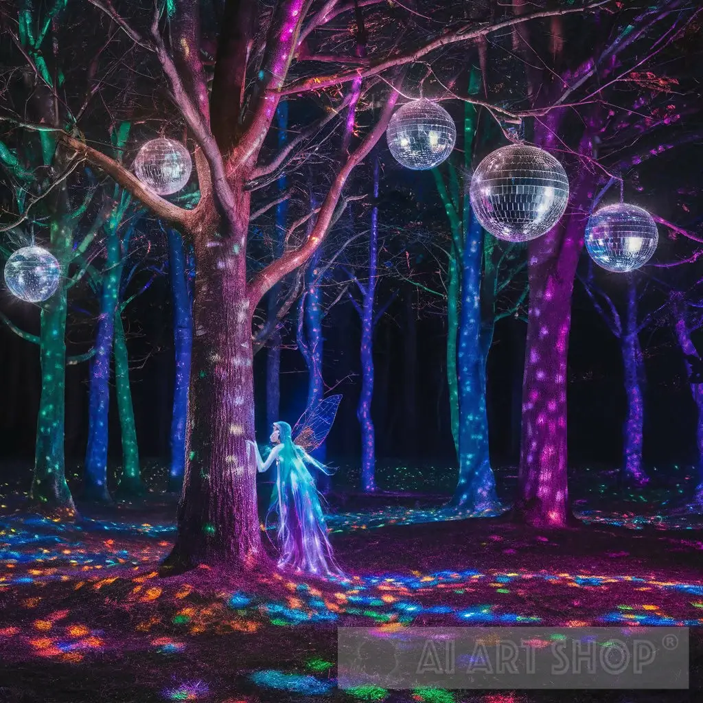 Electric Eden: A Glowing Night Forest Fantasy - Image 4