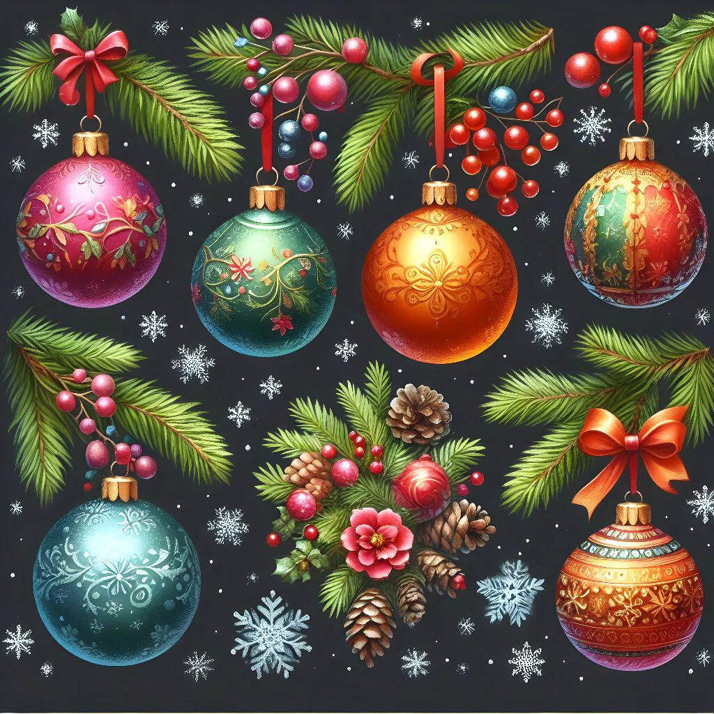 Elegant Christmas Ornaments Collection