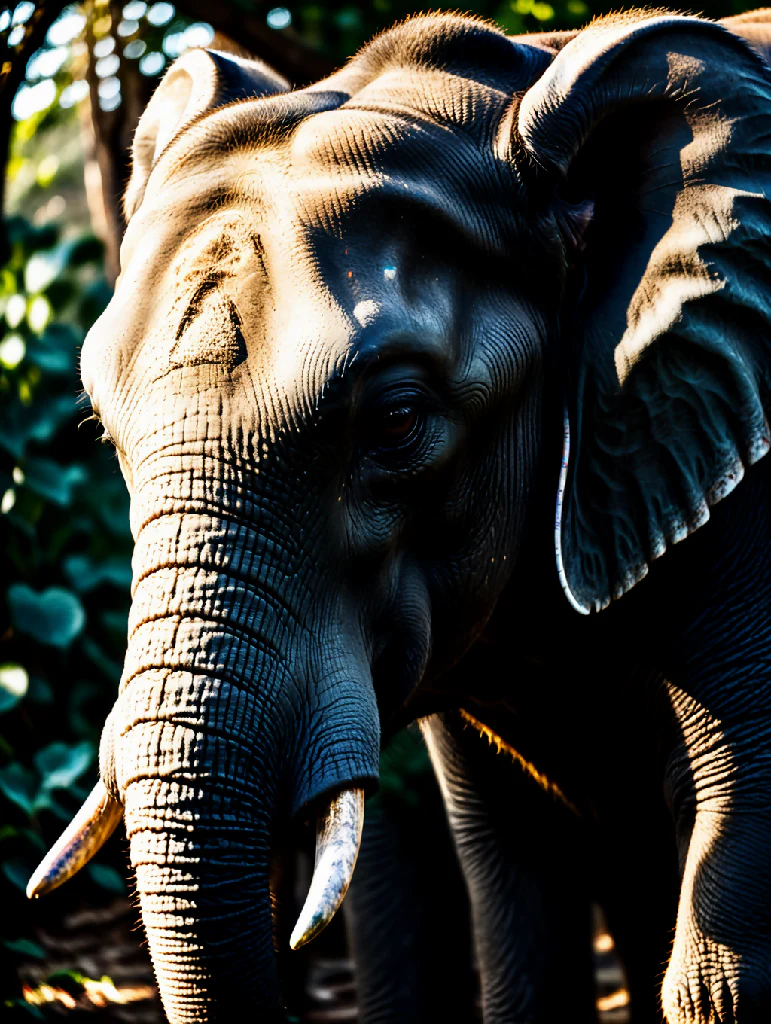 Elephant in Shadow and Light - Image 2