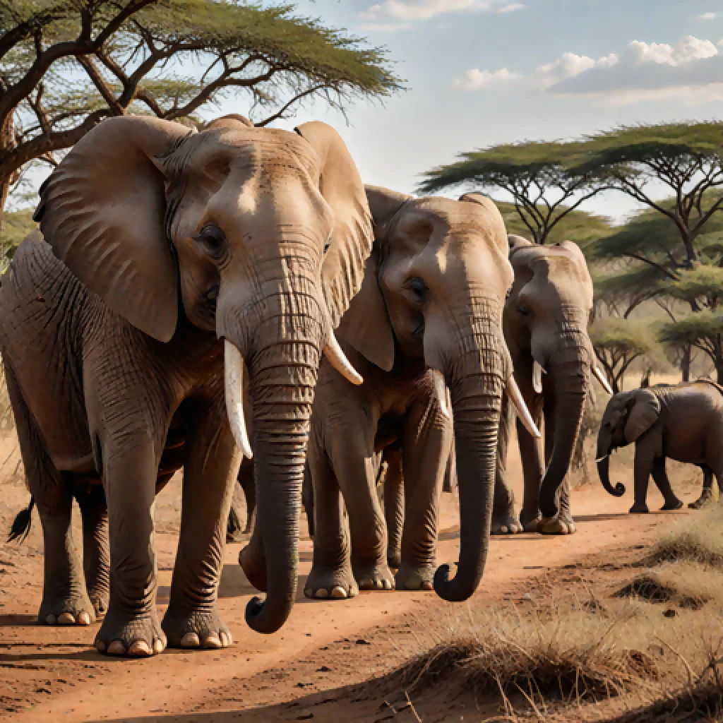 Elephants In Africa