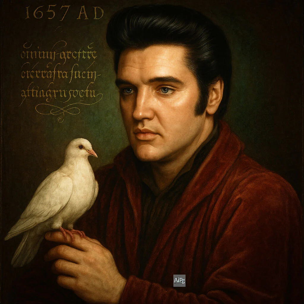 Elvis Portrait With Dove. by AiPg 2025