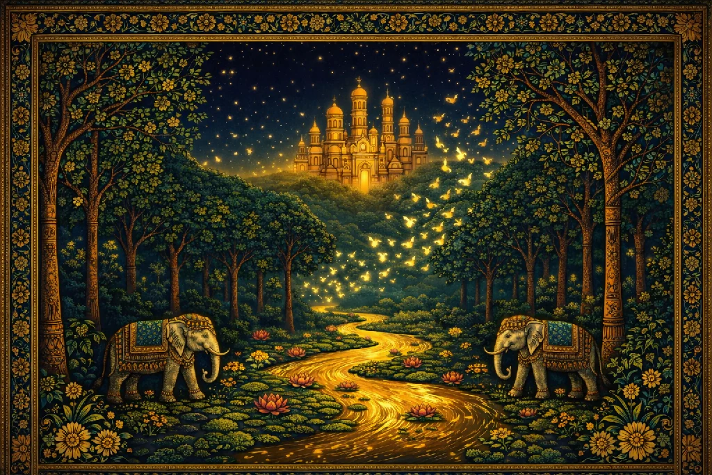 Enchanted Golden Palace Forest