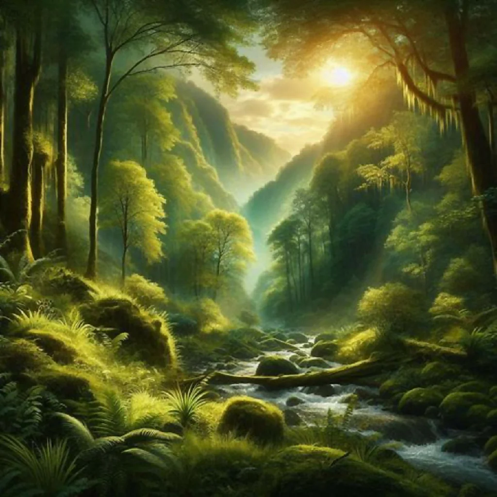 Enchanted Sunrise in a Mystical Forest - Image 9