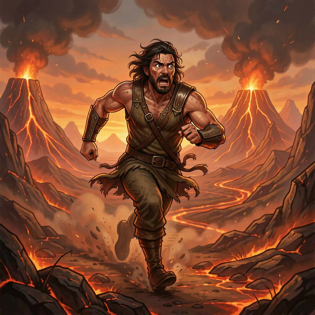 Escape From the Erupting Peaks