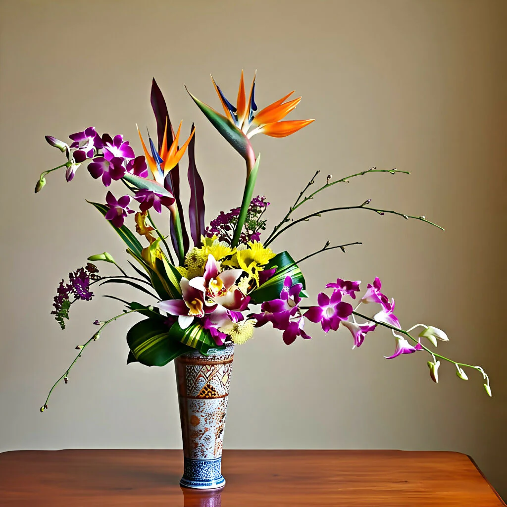 Eternal Bloom: AI Still Life Elegance in Ornate Vase
